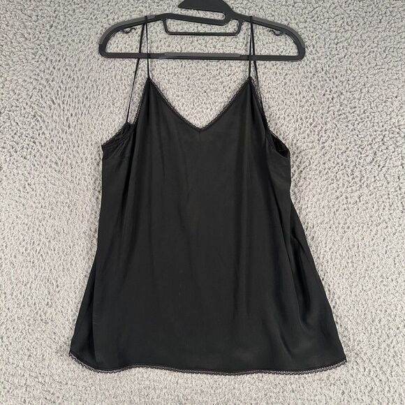 Vtg Gucci Top‎ Camisole Blouse Womens Size 42 Black Silk Blend Made In Italy - Picture 1 of 8